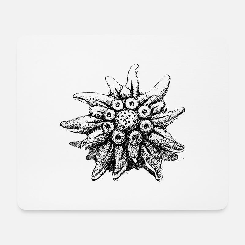 edelweiss - Mousepad (Querformat) - Weiß