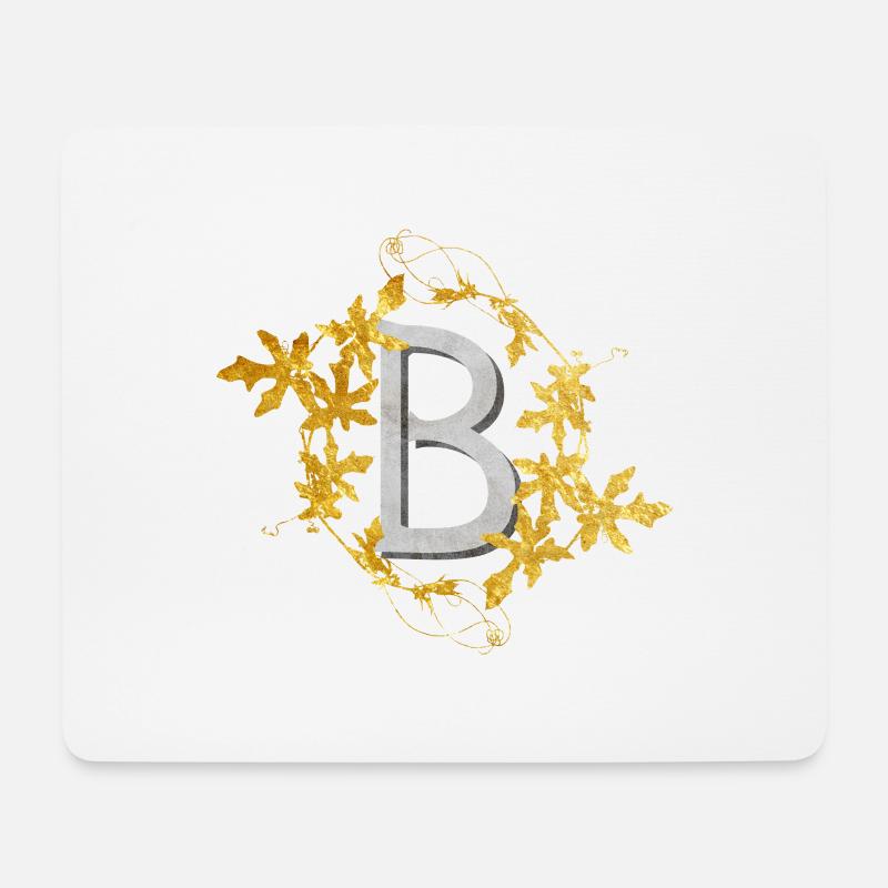 monogram-B - Mouse Pad (horizontal) - white