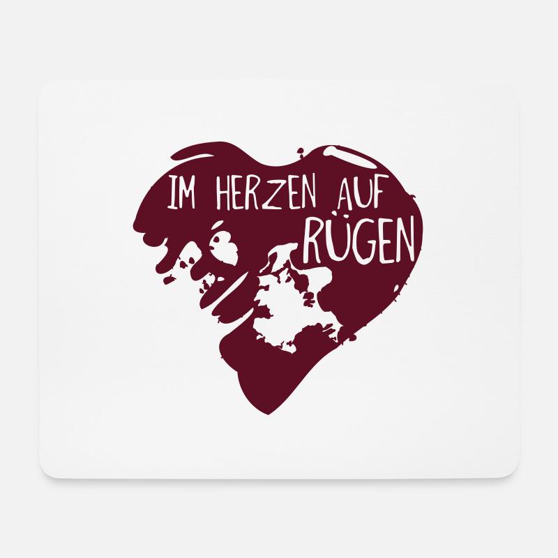 Im Herzen Rügen - Mousepad (Querformat) - Weiß
