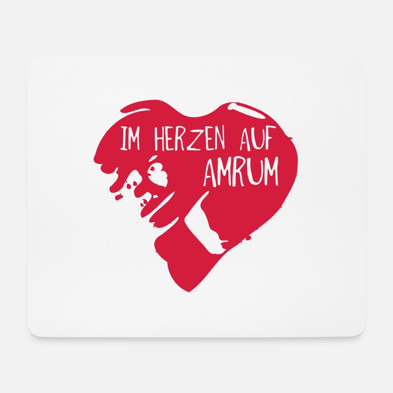 Im Herzen auf Amrum - Mousepad (Querformat) - Weiß
