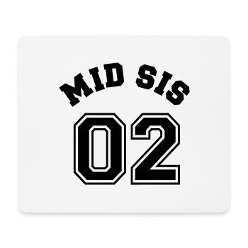 Milieu SIS 02 - moyen-soeur - soeur de milieu - Tapis de souris (format paysage) - blanc - Devant