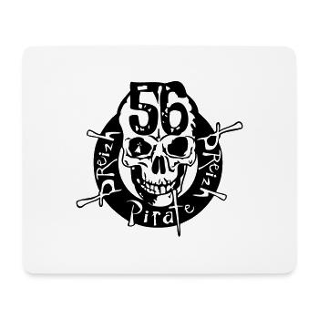56 breizh pirate tete de mort crane morbihan - Tapis de souris (format paysage) - blanc - Devant