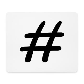 hashtag - Mouse Pad (horizontal) - white - Front