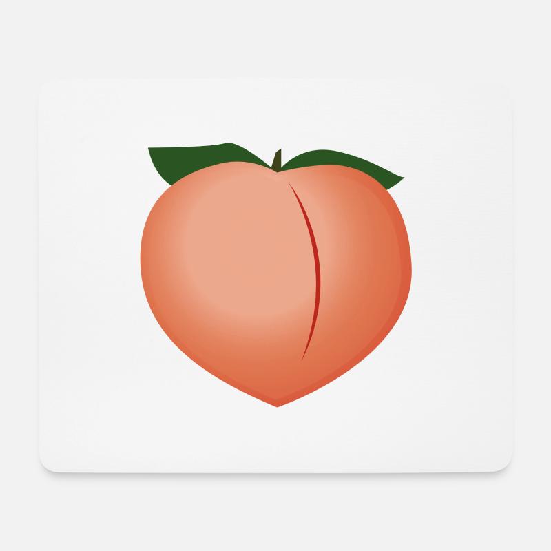 Knackiger Pfirsich - Mousepad (Querformat) - Weiß