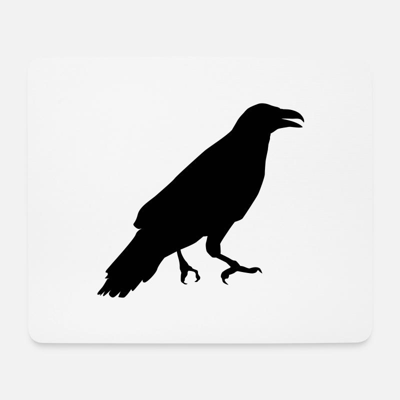 Rabe-2 - Mousepad (Querformat) - Weiß