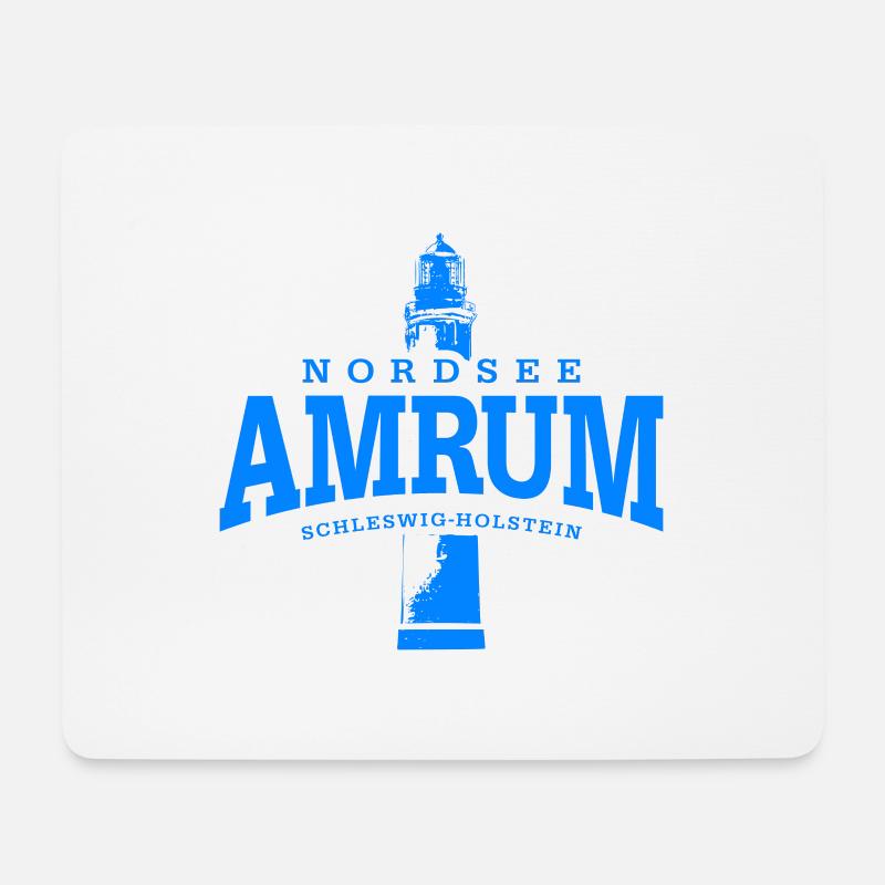 Amrum Nordsee ( blau ) - Mousepad (Querformat) - Weiß