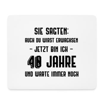 40. Geburtstag - Mousepad (Querformat) - Weiß - Vorne