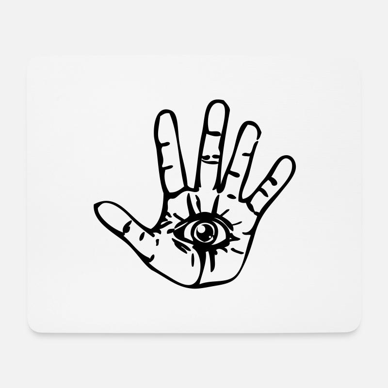 sehende hand - Mousepad (Querformat) - Weiß