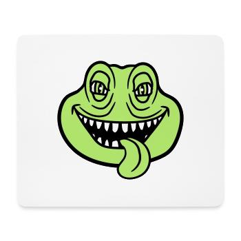 face head monster boese snake dangerous la - Mouse Pad (horizontal) - white - Front