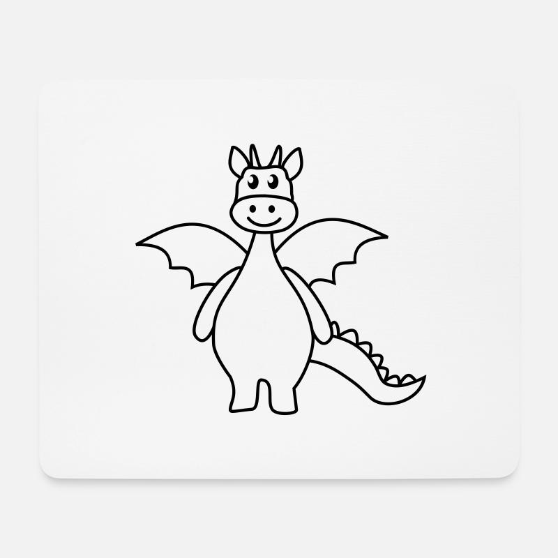 cute dragon - Mouse Pad (horizontal) - white