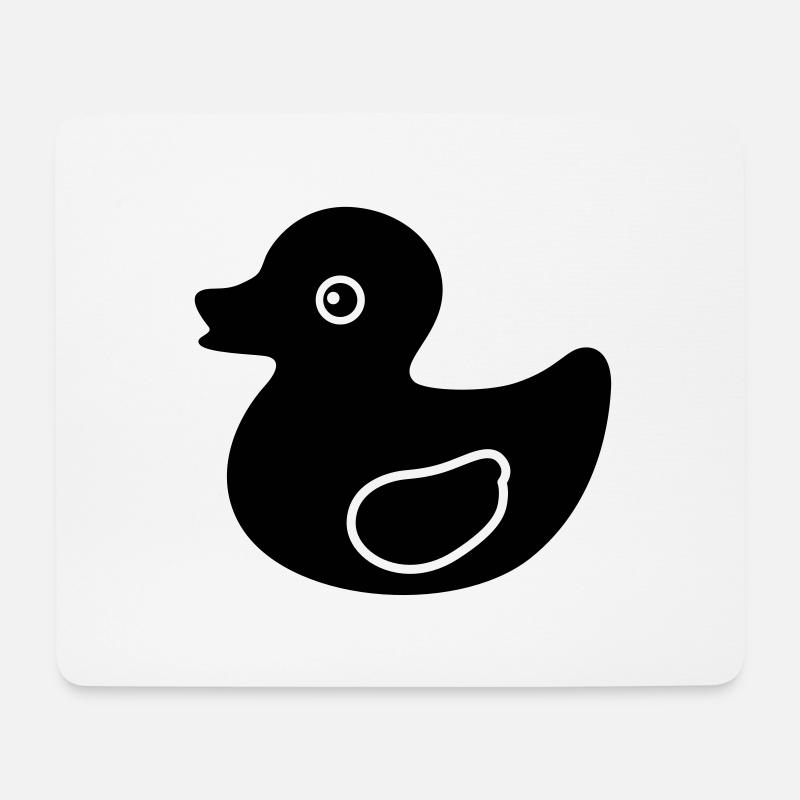 Gummi-Ente - Mousepad (Querformat) - Weiß