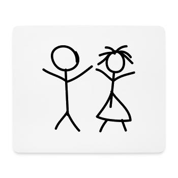 Mom And Dad - Mousepad (Querformat) - Weiß - Vorne