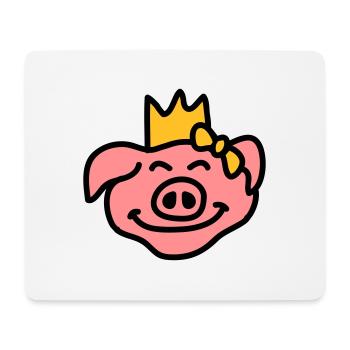 Pricess Pig Head - Mouse Pad (horizontal) - white - Front