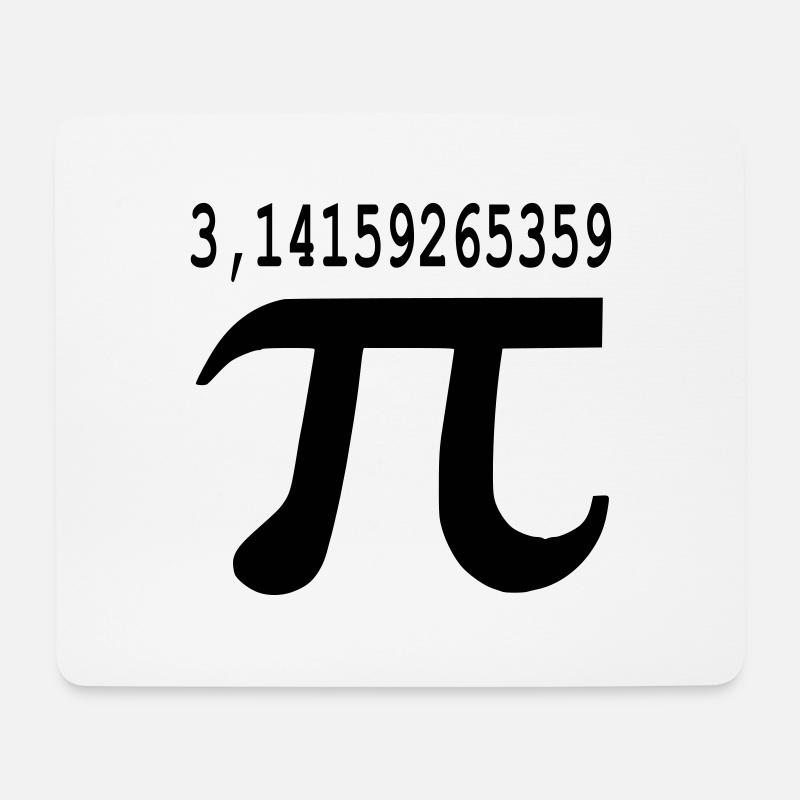 pi - Mousepad (Querformat) - Weiß