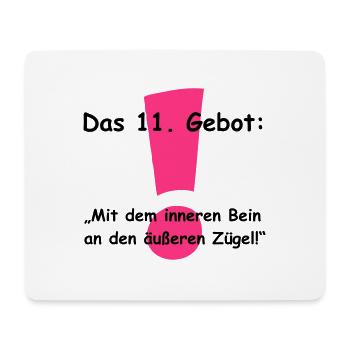 Das 11. Reitergebot - Mousepad (Querformat) - Weiß - Vorne