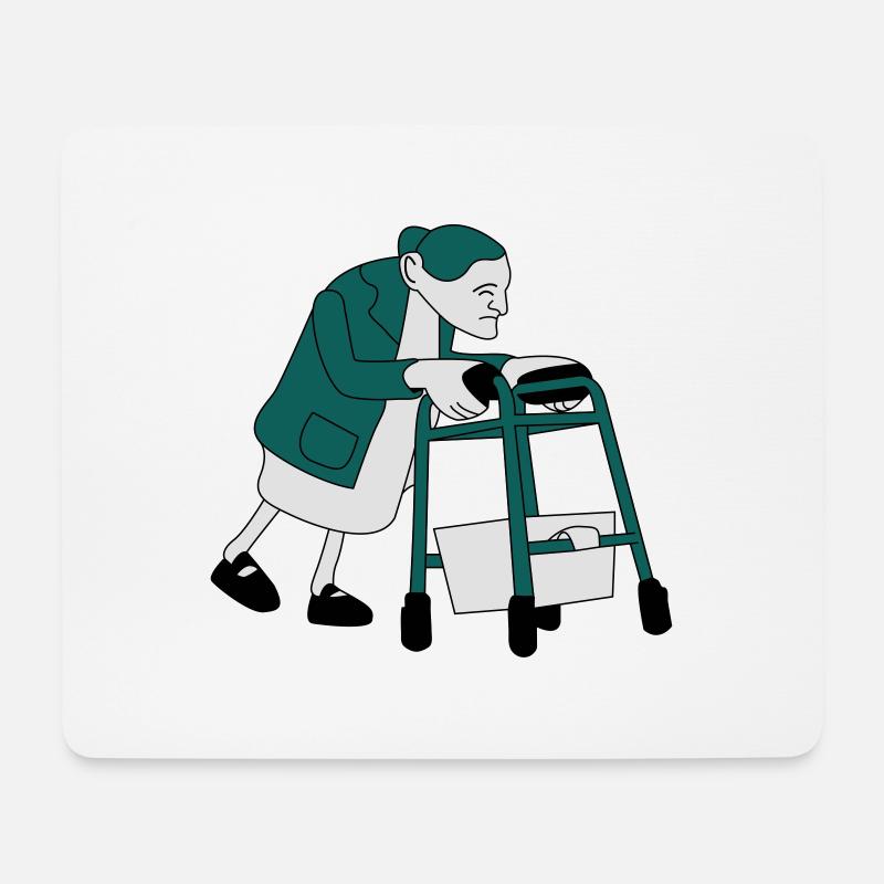 Granny - Mousepad (Querformat) - Weiß