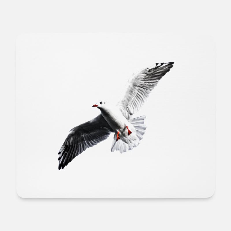Möwe Shirt - Mousepad (Querformat) - Weiß