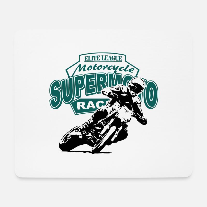 Supermoto Racing - Mousepad (Querformat) - Weiß