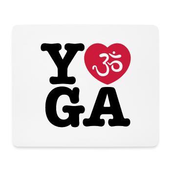 yoga - Mousepad (Querformat) - Weiß - Vorne