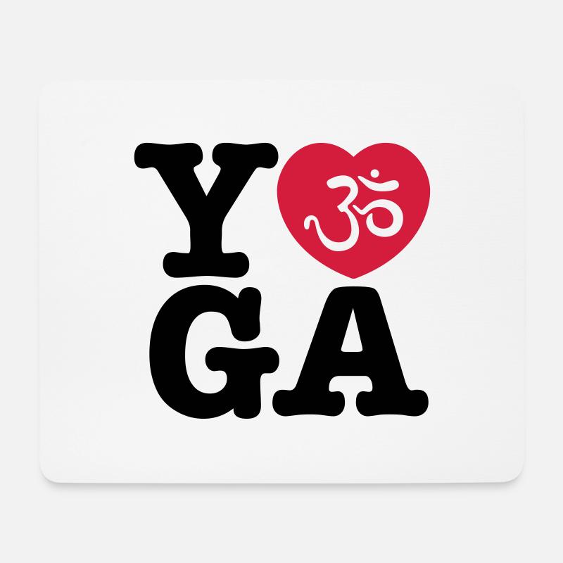 yoga - Mousepad (Querformat) - Weiß