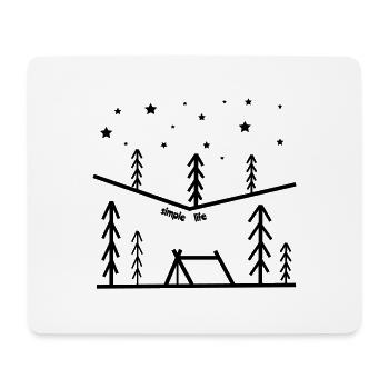 vie simple - Tapis de souris (format paysage) - blanc - Devant