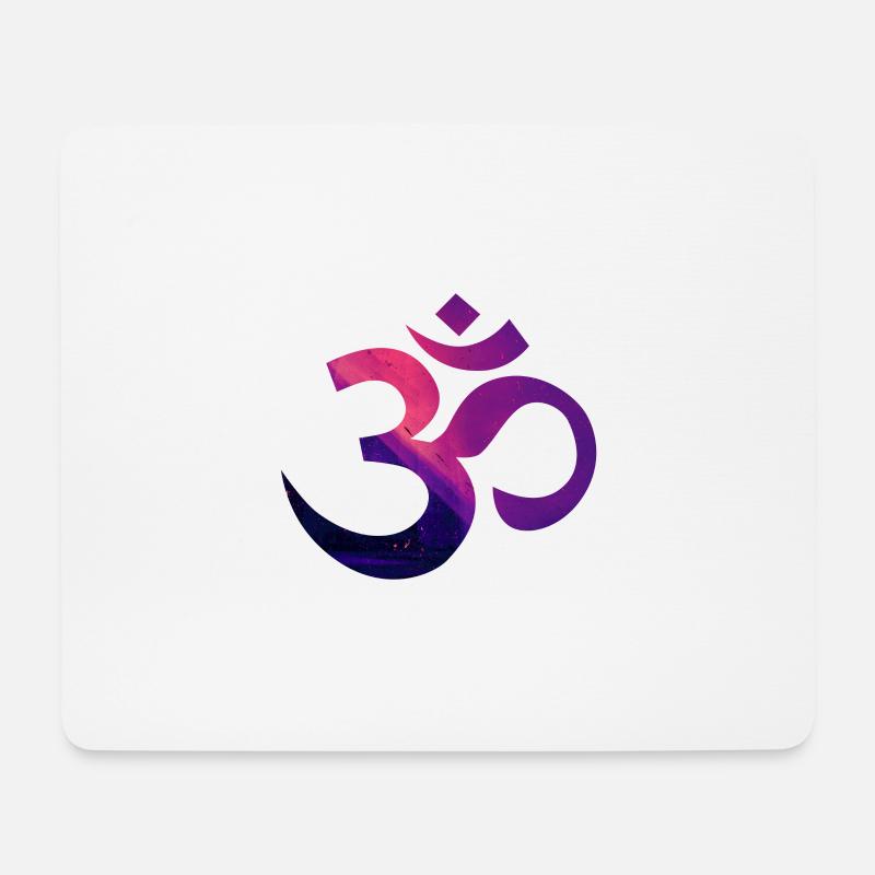 Om - Psy Pink - Mousepad (Querformat) - Weiß