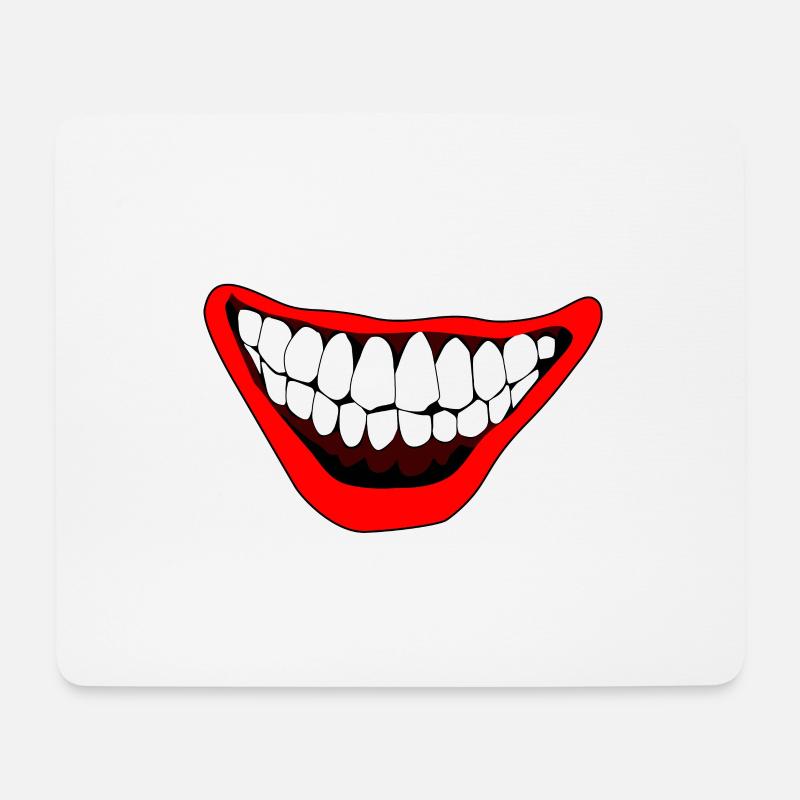 Halloween Böser Horror clown Joker Smile face - Mousepad (Querformat) - Weiß