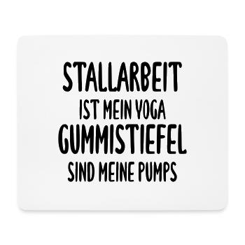 Stallarbeit Yoga Gummistiefel Pumps - Mousepad (Querformat) - Weiß - Vorne