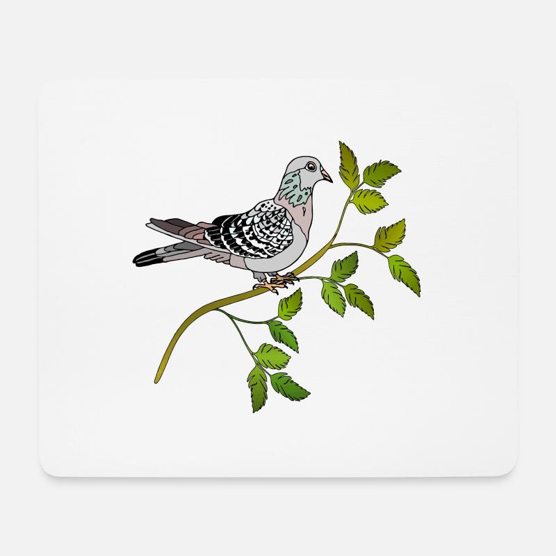 Vogel - Mousepad (Querformat) - Weiß