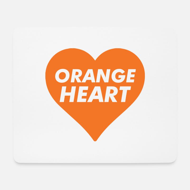 Orange Heart - Mouse Pad (horizontal) - white