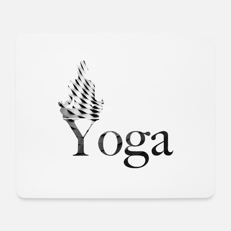 Yoga - Mousepad (Querformat) - Weiß