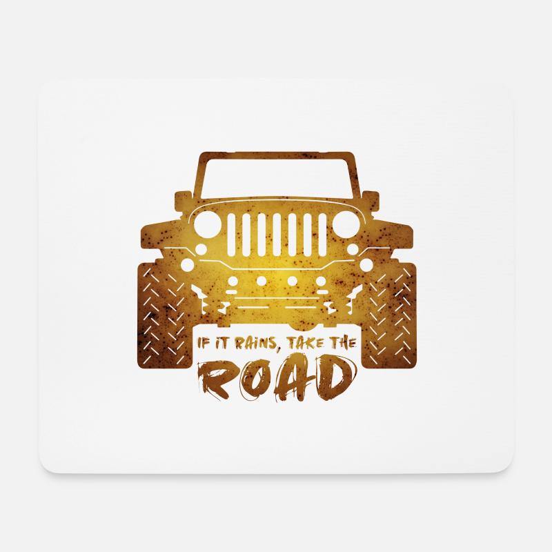 Jeep - Mousepad (Querformat) - Weiß