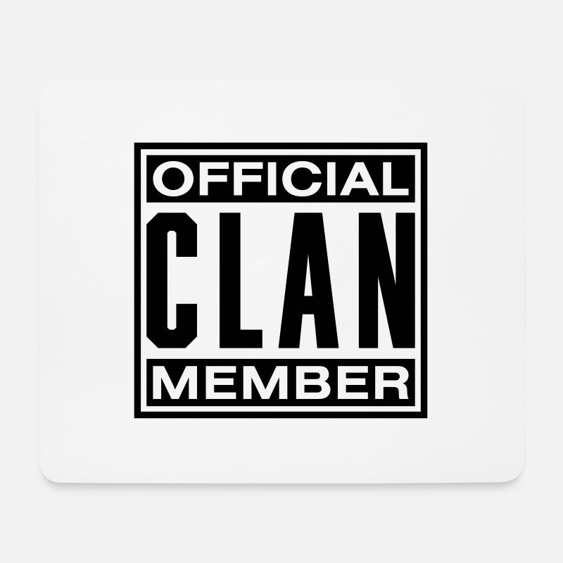 OFFICIAL CLAN MEMBER - Mousepad (Querformat) - Weiß