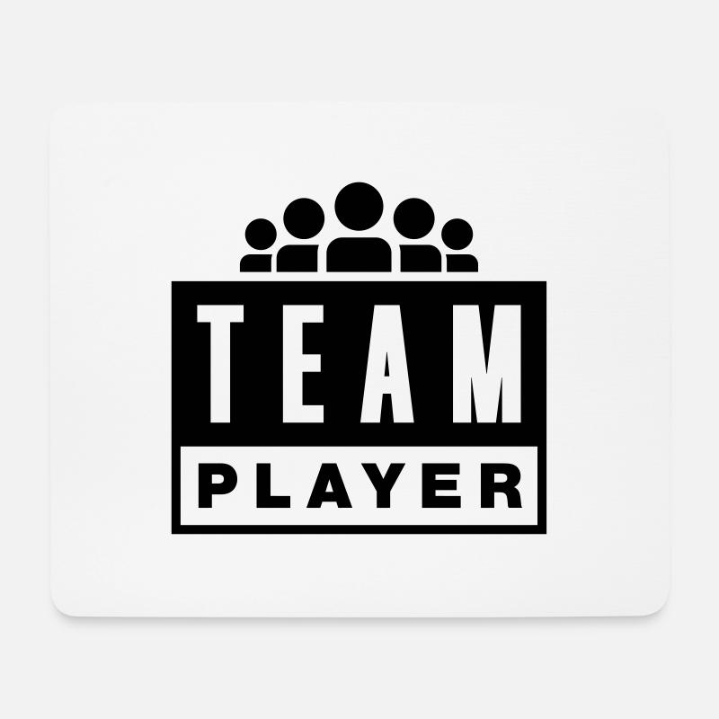 TEAM PLAYER - Mousepad (Querformat) - Weiß