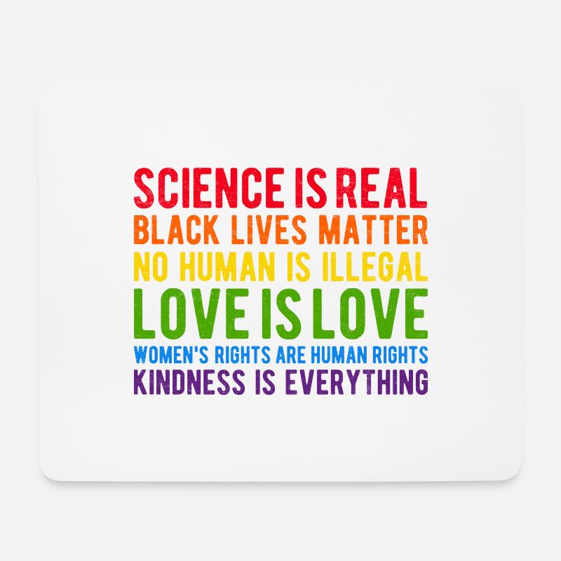 Science Is Real LGBT Regenbogen Black Lives Matter - Mousepad (Querformat) - Weiß