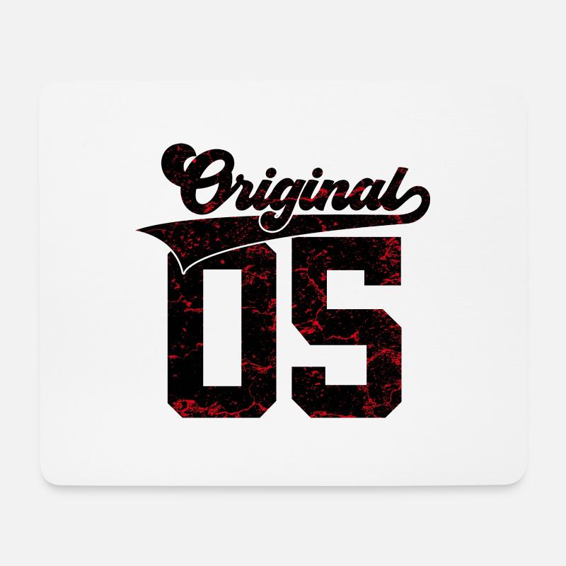 ORIGINAL 05 JAHRGANG 2005 21. GEBURTSTAG - Mousepad (Querformat) - Weiß