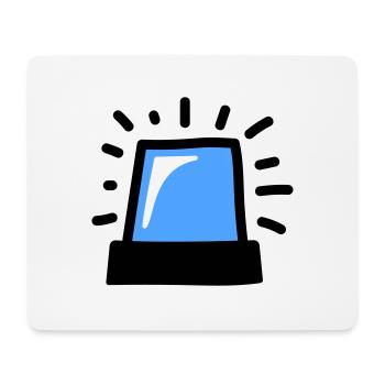 Blaulicht - Mousepad (Querformat) - Weiß - Vorne