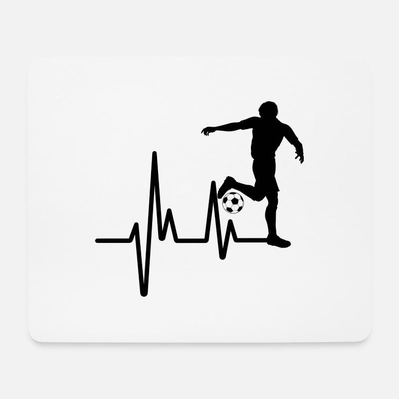 FUßBALLER IM HERZEN - Mousepad (Querformat) - Weiß