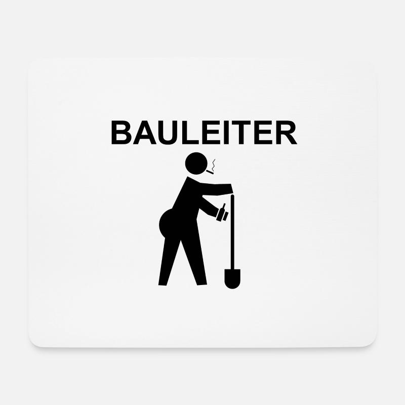 BAULEITER Bauarbeiter Manager Baustelle Lustig - Mousepad (Querformat) - Weiß