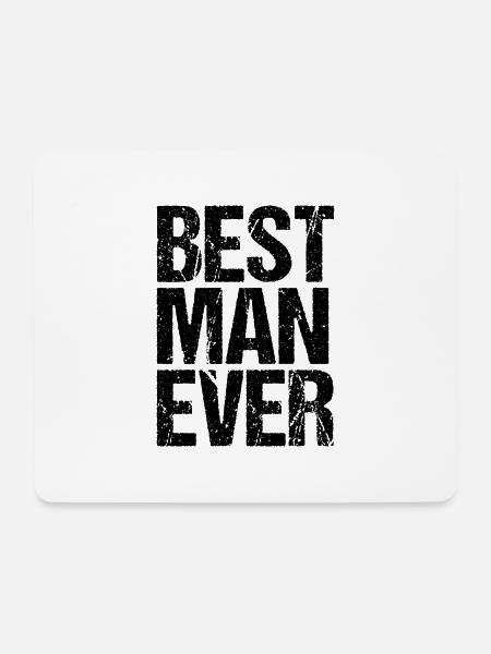best man ever - Mousepad (Querformat) - Weiß