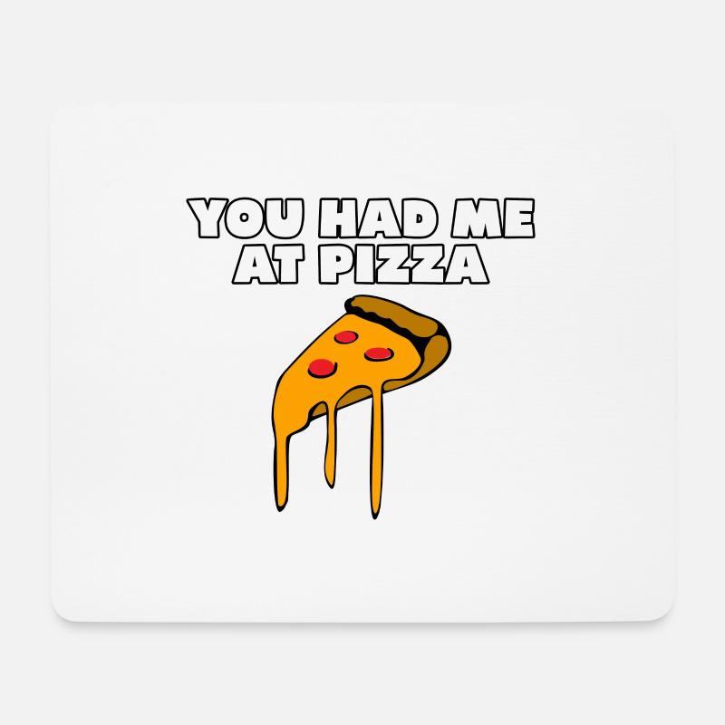 Pizza - Mousepad (Querformat) - Weiß