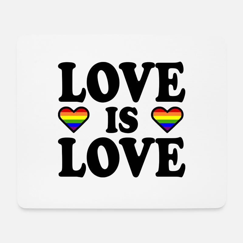 Love is love - Mousepad (Querformat) - Weiß