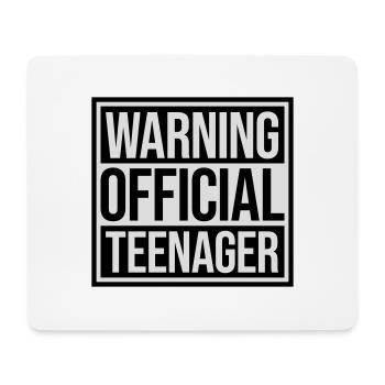 warning official teenager Zitat - Mousepad (Querformat) - Weiß - Vorne