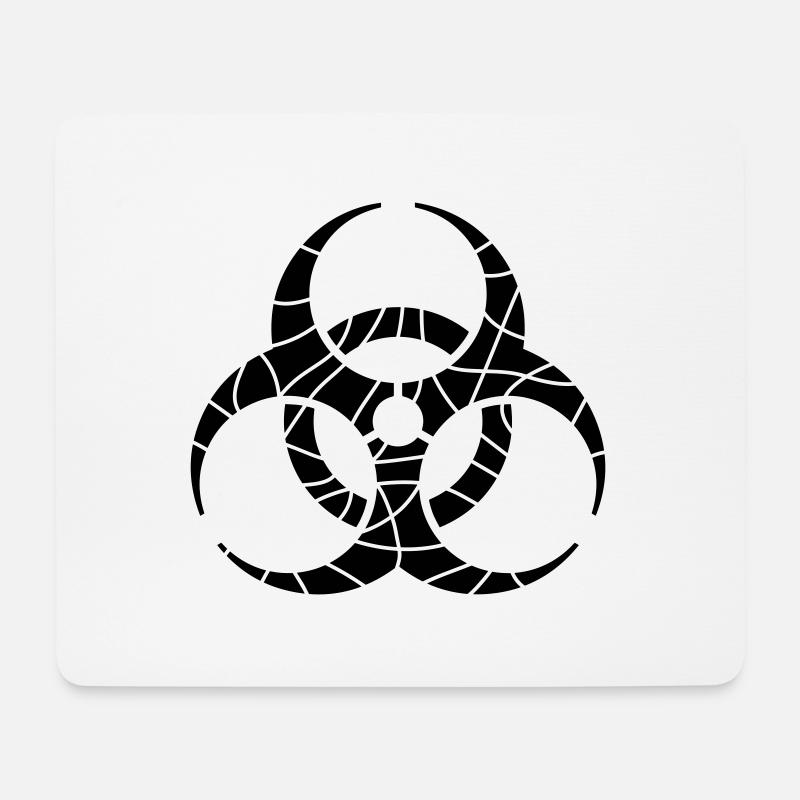 Biohazard Symbol Risse Design - Mousepad (Querformat) - Weiß