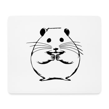 Hamster mignon animal rongeur animaux animal vecteur 10 - Tapis de souris (format paysage) - blanc - Devant