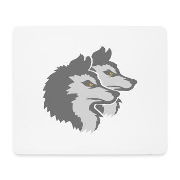 Team Logo Wolf Pack - Mousepad (Querformat) - Weiß - Vorne