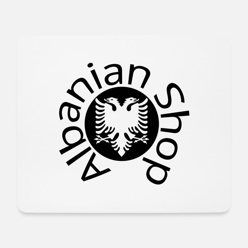 Logo de la boutique albanaise - Tapis de souris (format paysage) - blanc