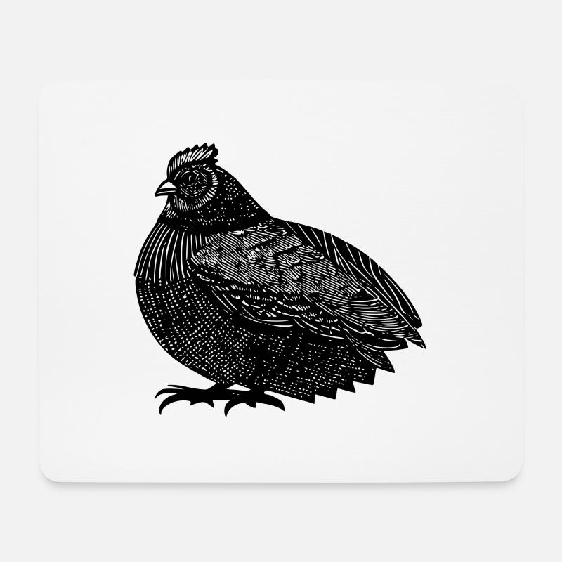 Lustiges Huhn line art Pop Art Minimalistisch 13 - Mousepad (Querformat) - Weiß