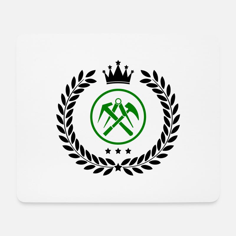 wappen dachdecker - Mousepad (Querformat) - Weiß