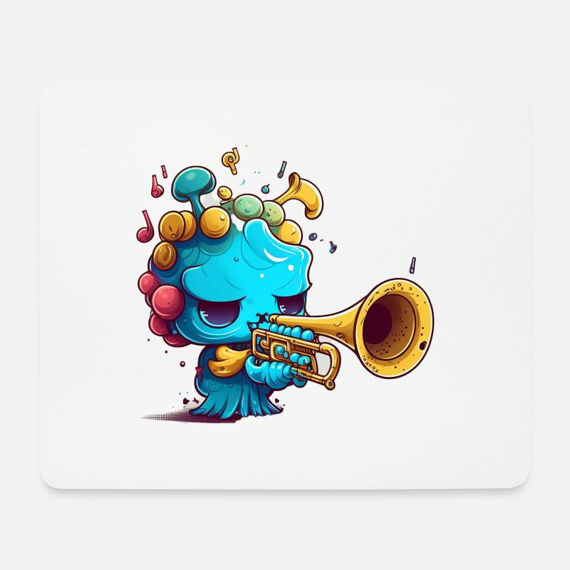 trumpet art - Mousepad (Querformat) - Weiß